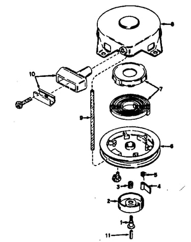 Rewind starter assembly