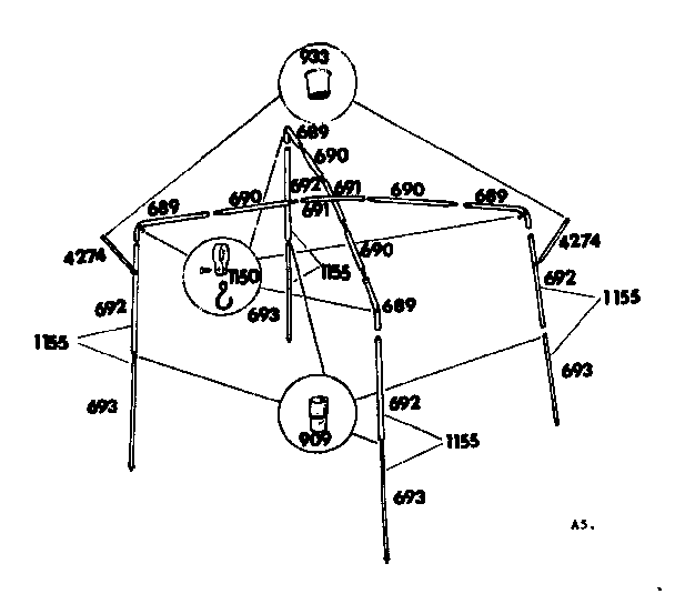 SEARS TENT FRAME