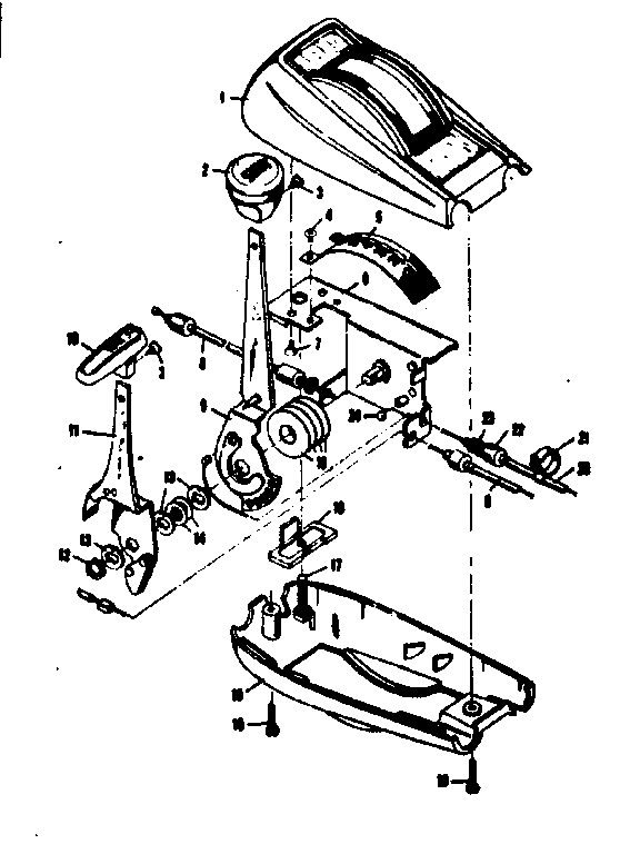 Shimano-5-speed console control & parking-brake