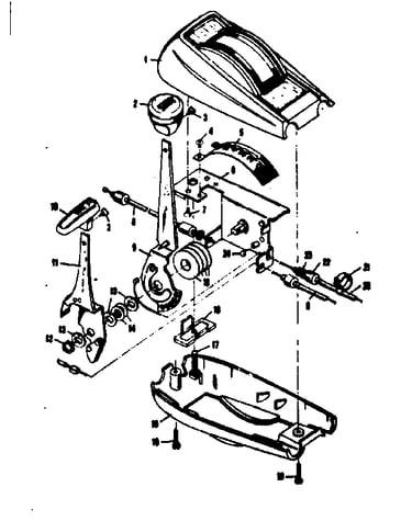 Shimano-5-speed console control & parking-brake