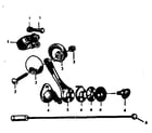 Sears 502476940 front shifter parts w knob & housing diagram