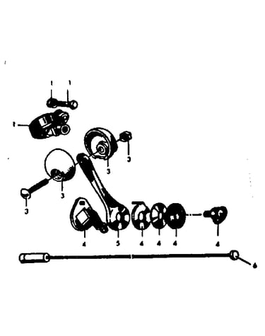 Front shifter parts w knob & housing