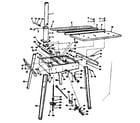 Craftsman 11329511 base and leg assembly diagram