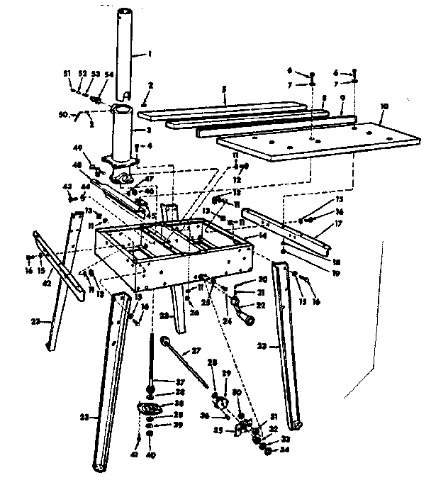 Base and leg assembly