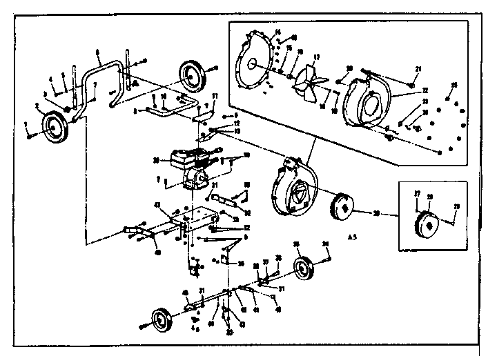 Impeller and wheel assembly