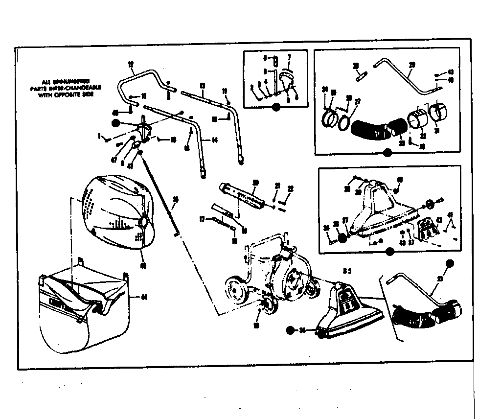Bag and handle assembly