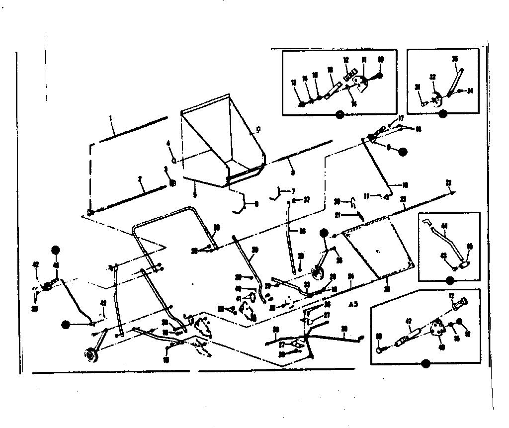 HANDLE AND WHEEL ASSEMBLY