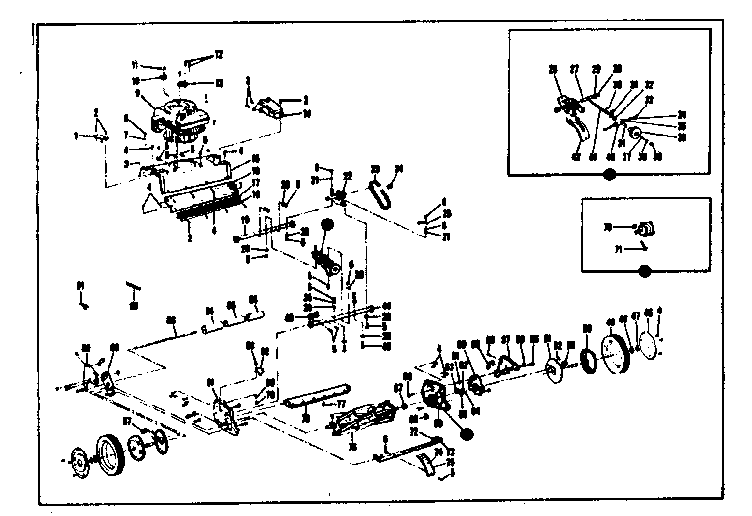 Engine and wheel assembly