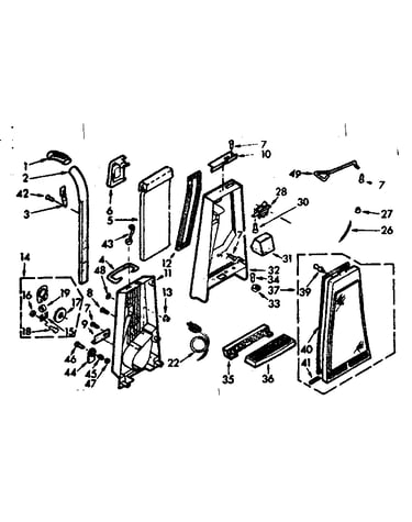 Handle and bag housing