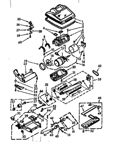 Nozzle and motor assembly