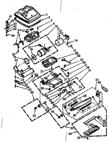 Nozzle and motor assembly