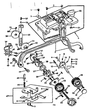 Geared cam assembly