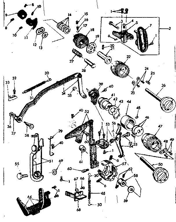 Zigzag guide assembly