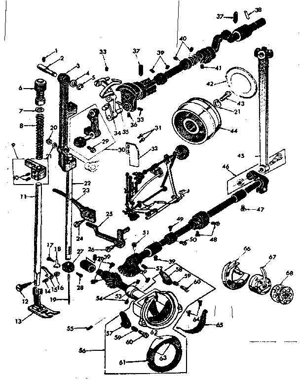 Presser bar and shuttle  assembly