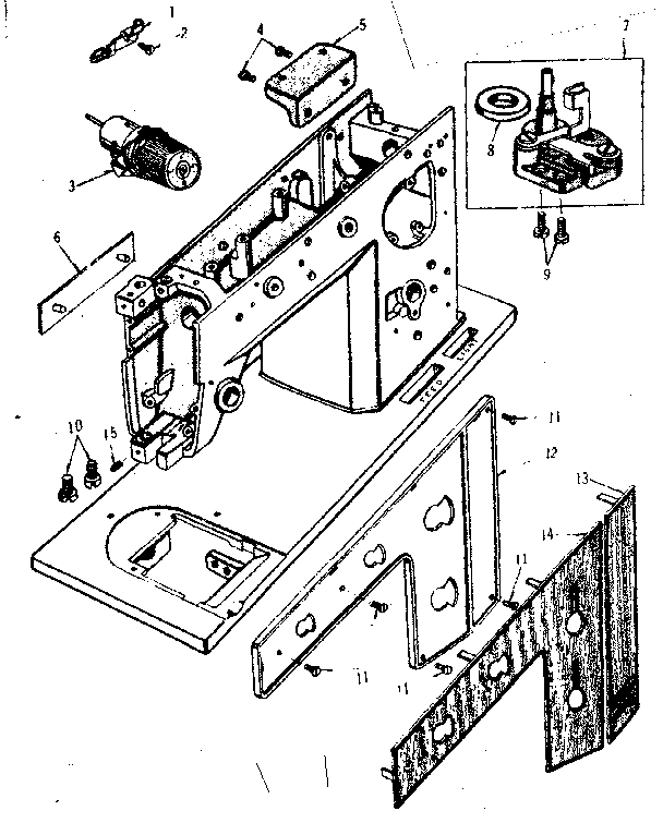 BOBBIN WINDER AND FACE PLATES