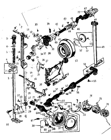 Presser bar and shuttle assembly