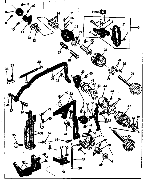 Zigzag guide assembly