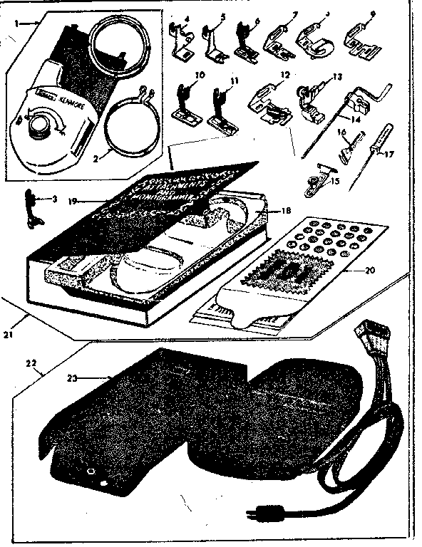 Monogrammer and foot control