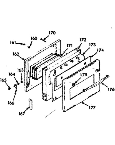 Oven door section