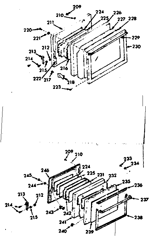 Full glass upper & lower door