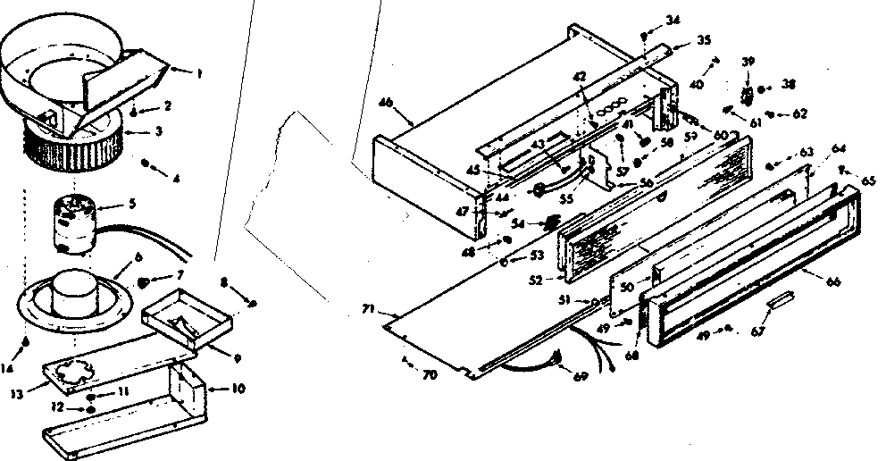 Blower assembly and body section