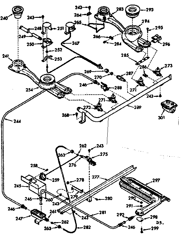 Burner section