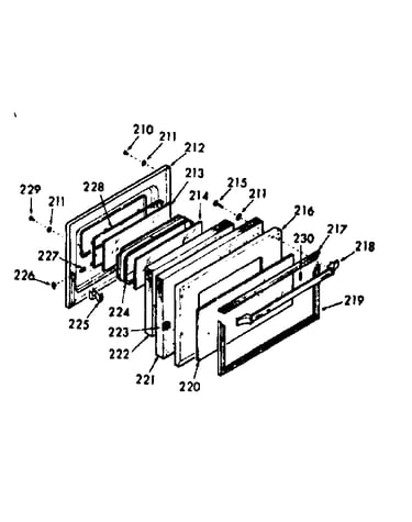 Oven door section