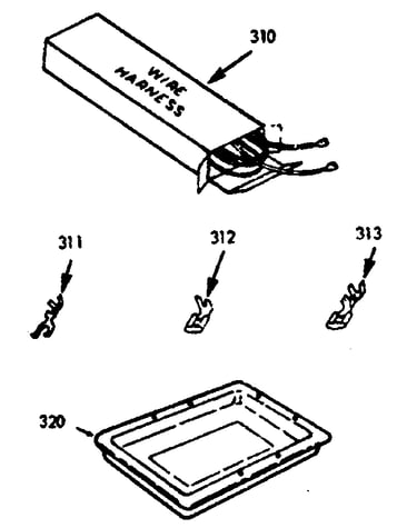 Wire harnesses and components rotisserie pan kit