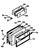 Oven door section