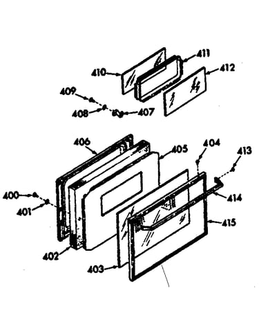 Oven door section