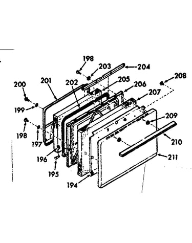 Oven door section