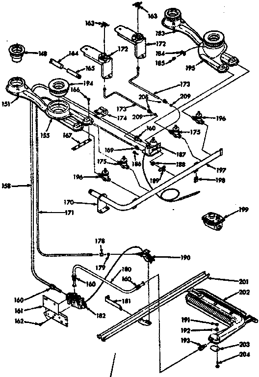 Burner section
