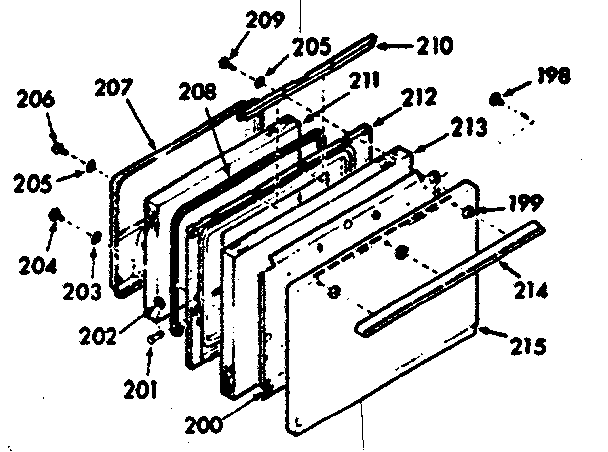 Oven door section