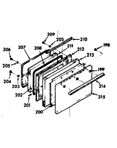Oven door section