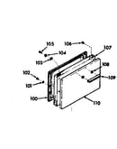 Lower oven door section