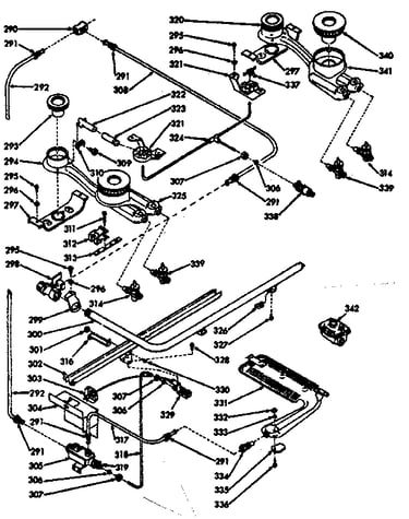 Lower burner section