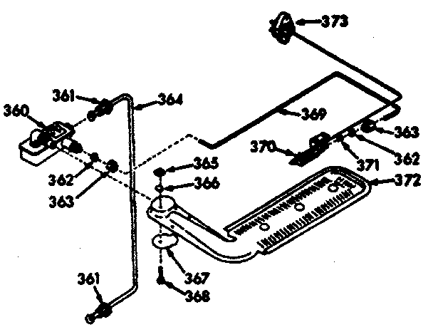 Upper oven burner section