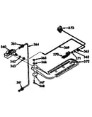 Upper oven burner section