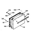 Lower oven door section
