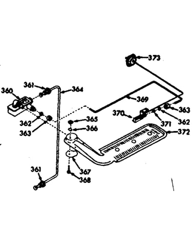 Upper oven burner section