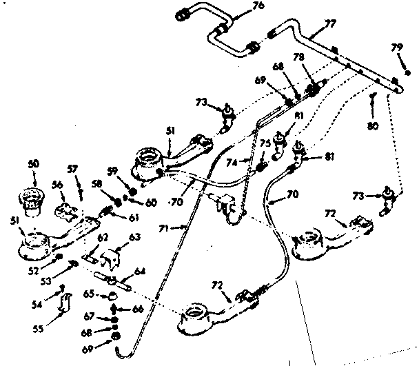 Top burner section