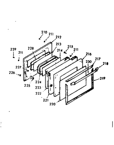 Oven door section