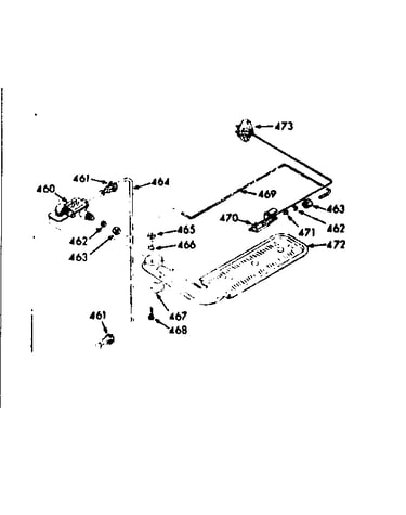 Upper oven burner section