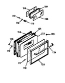 Lower oven door section
