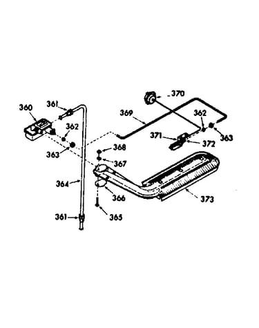 Upper oven burner section