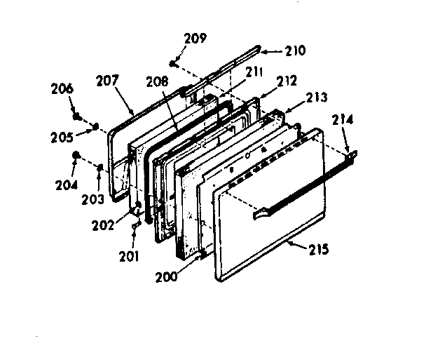 Oven door section