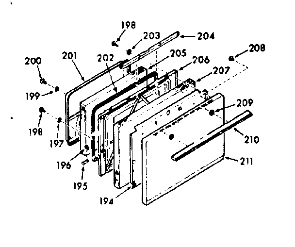 Oven door section