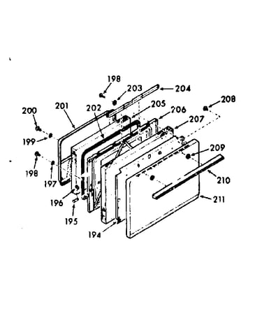 Oven door section