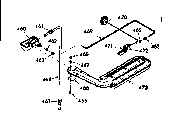Upper oven burner section