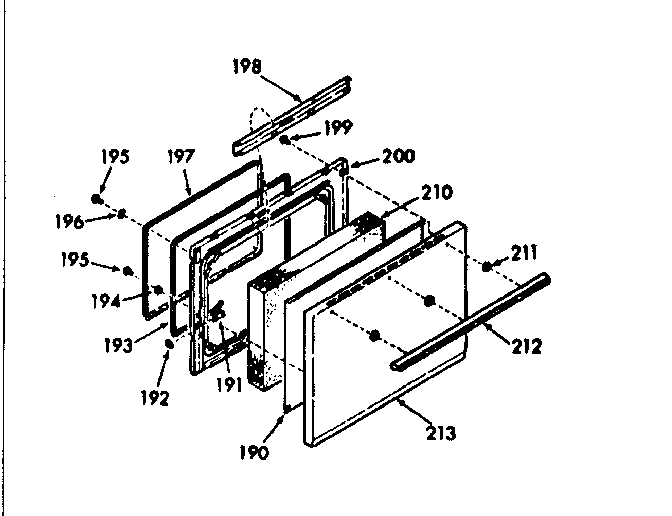 Oven door section